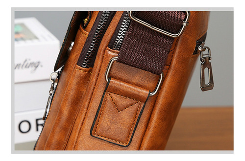 Bolsa De Hombro De Cuero Pu Triple Para Hombres De Negocios