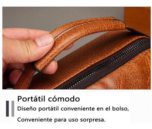 Bolsa De Hombro De Cuero Pu Triple Para Hombres De Negocios