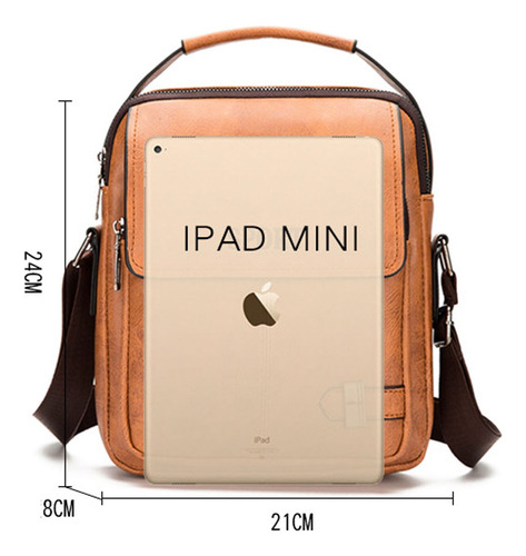 Bolsa De Hombro De Cuero Pu Triple Para Hombres De Negocios