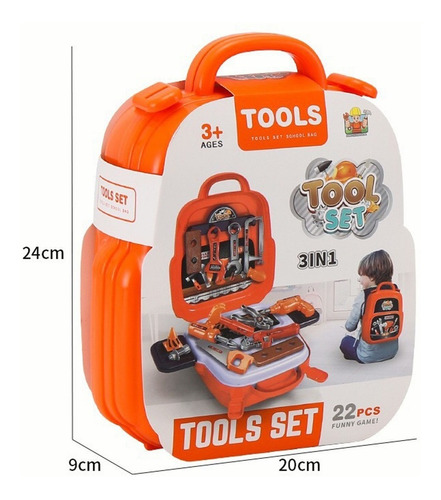 Herramienta Juguetes Mochila De Juegos Para Niños 22 Piezas