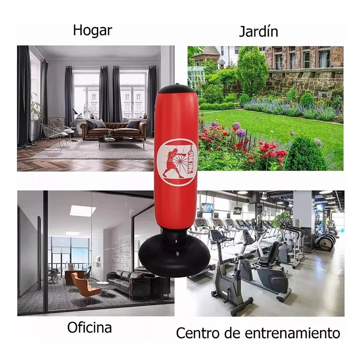 Saco Bolsa Boxeo 1.2m Premium Pu Saco De Boxeo Deportivo Rojo