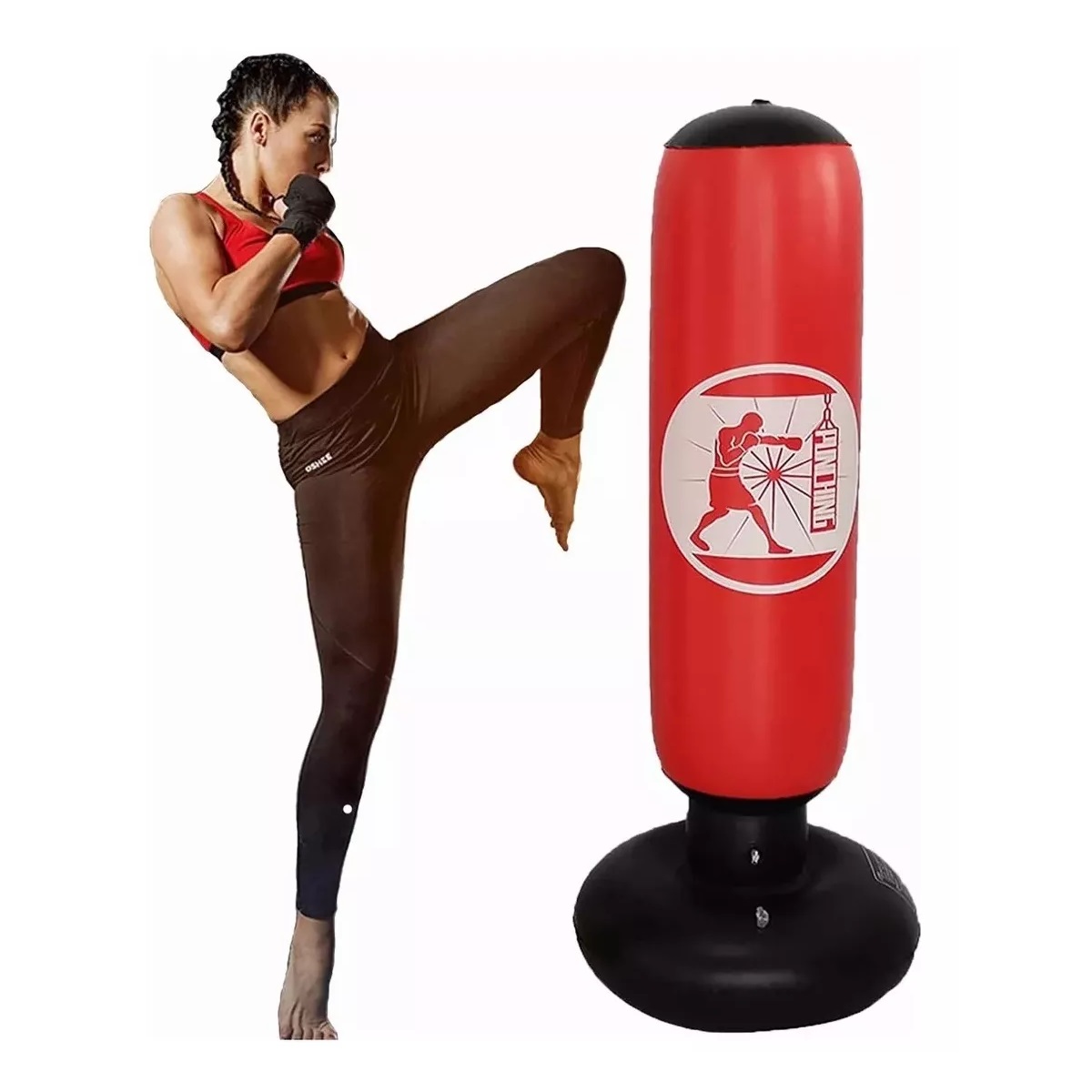 Saco Bolsa Boxeo 1.2m Premium Pu Saco De Boxeo Deportivo Rojo