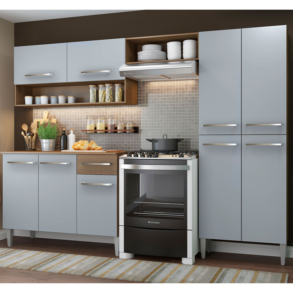 Cocina Integral Completa Modular Madesa Emilly Pop 229cm MG