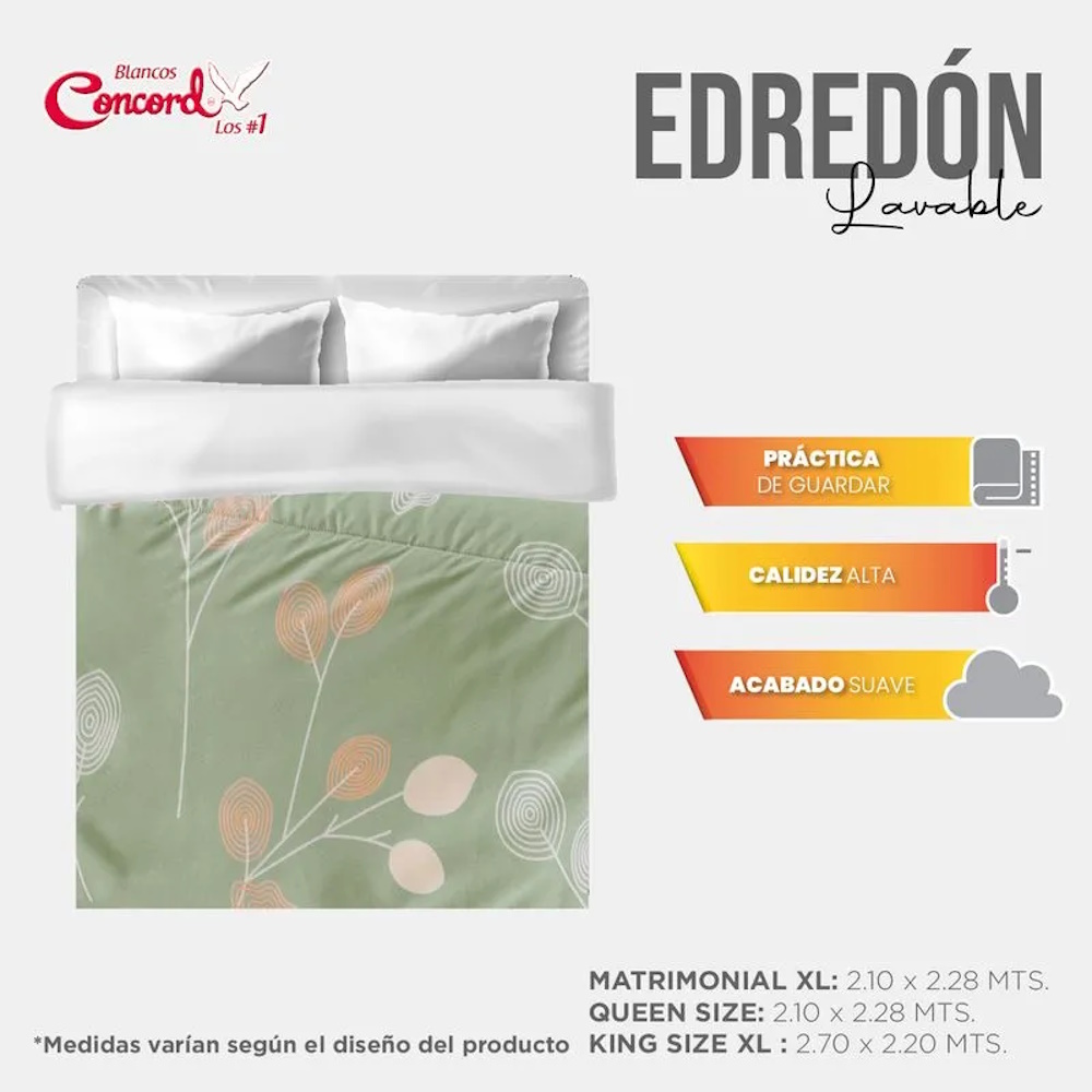 Edredón Ligero Dalia C/Fundas Cojín Invidual Concord