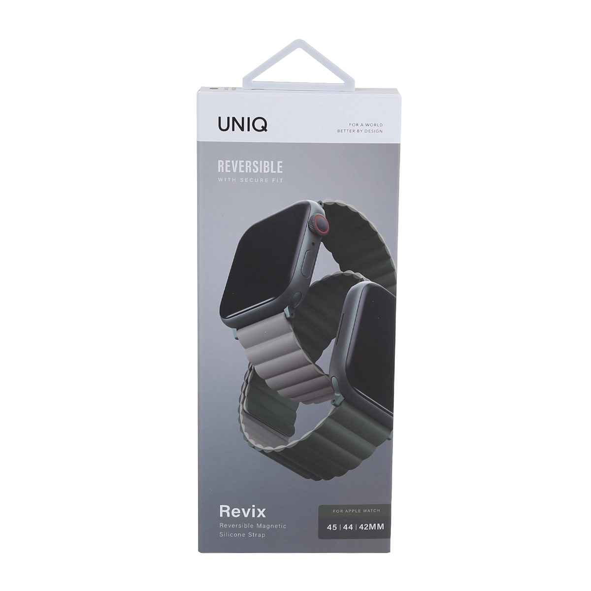 Correa Reversible Apple Watch 9 | 8 | 7 | 6 | 5 | 4 | 3 | 2 | 1 | SE Series y Apple Watch Ultra 2 | 1 Series de 49/45/44/42 mm Revix Verde/Taupe Uniq