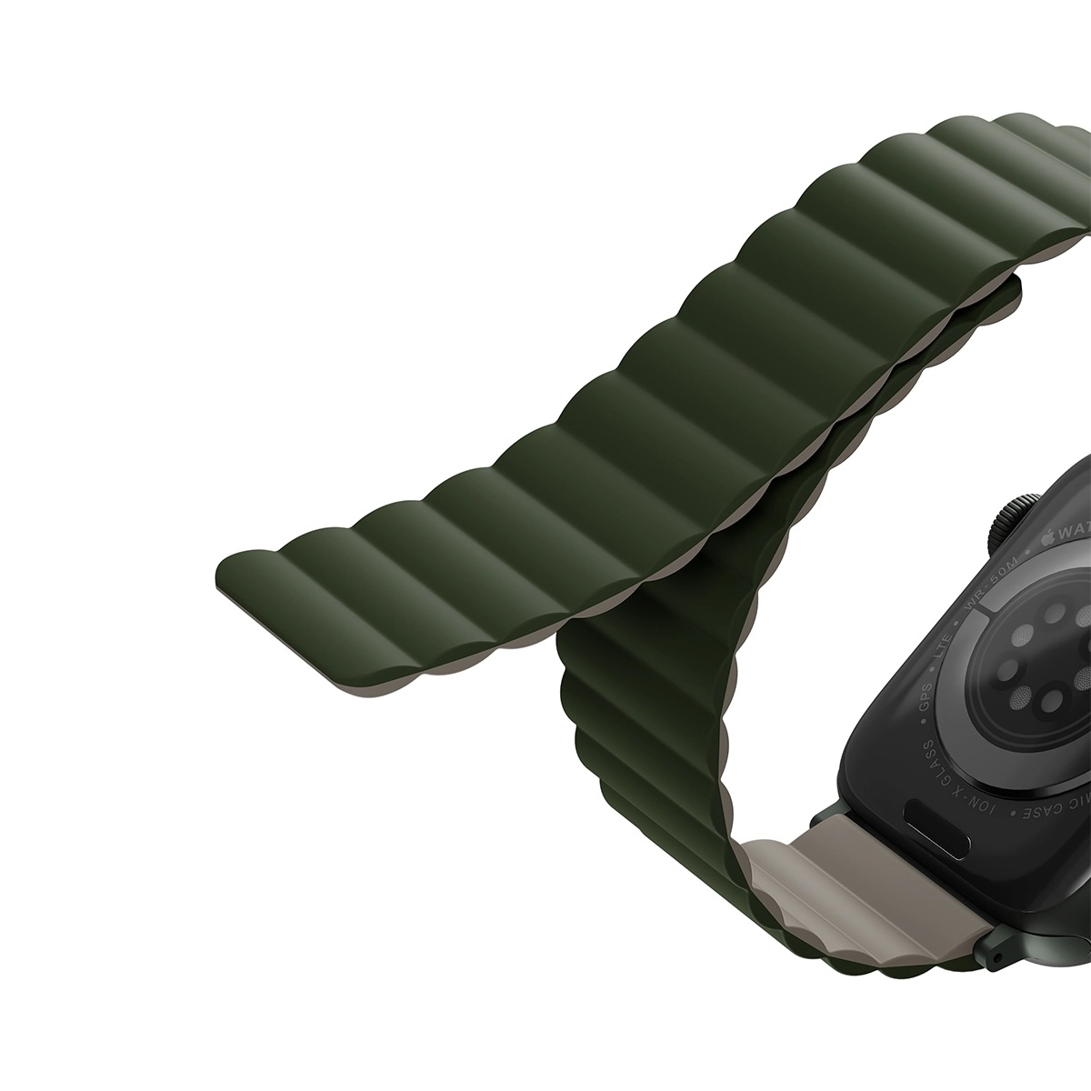 Correa Reversible Apple Watch 9 | 8 | 7 | 6 | 5 | 4 | 3 | 2 | 1 | SE Series y Apple Watch Ultra 2 | 1 Series de 49/45/44/42 mm Revix Verde/Taupe Uniq