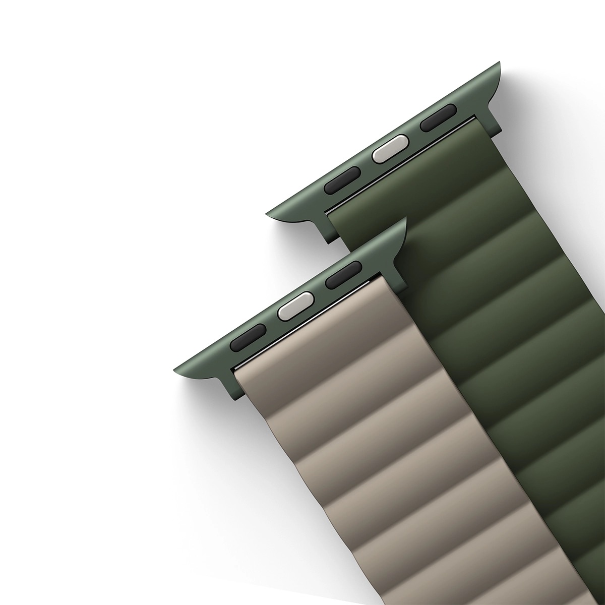 Correa Reversible Apple Watch 9 | 8 | 7 | 6 | 5 | 4 | 3 | 2 | 1 | SE Series y Apple Watch Ultra 2 | 1 Series de 49/45/44/42 mm Revix Verde/Taupe Uniq