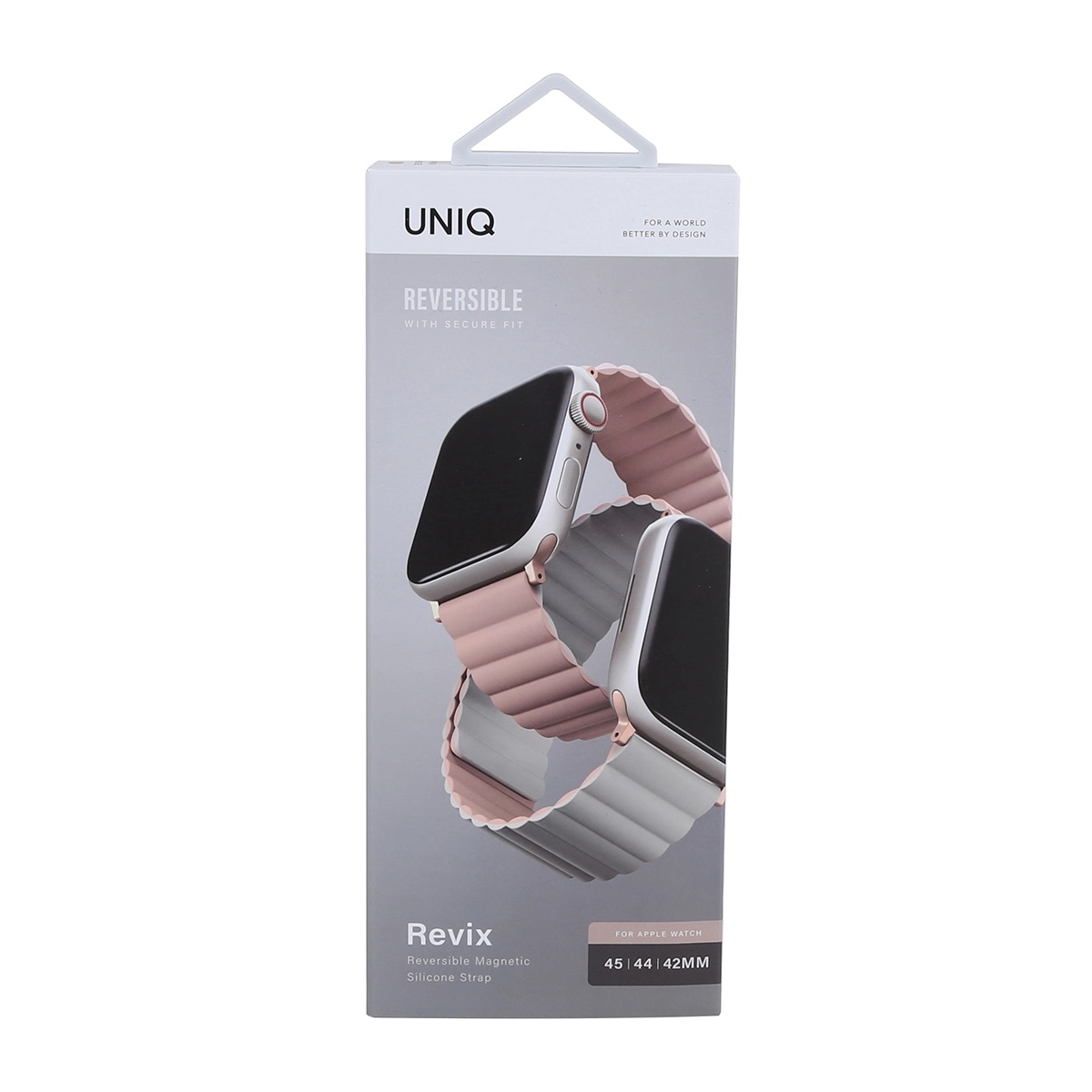 Correa Reversible Apple Watch 9 | 8 | 7 | 6 | 5 | 4 | 3 | 2 | 1 | SE Series y Apple Watch Ultra 2 | 1 Series de 49/45/44/42 mm Revix Rosa/Beige Uniq