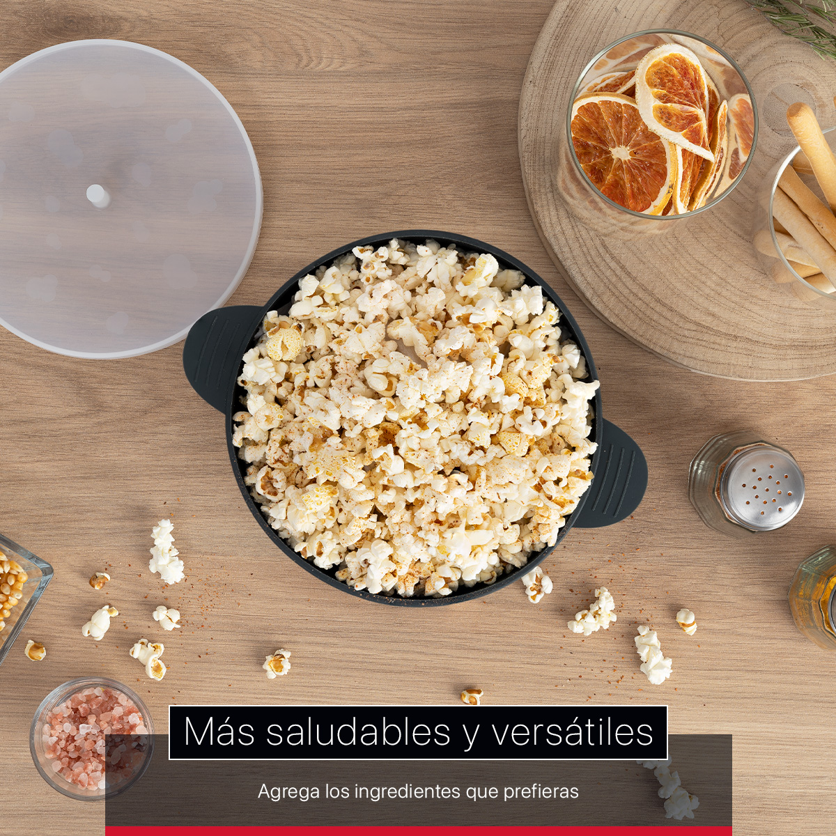 Palomera de Silicona Reutilizable Palomitas para Microondas sin Aceite Libre de BPA en Gris Oscuro COOKIFY