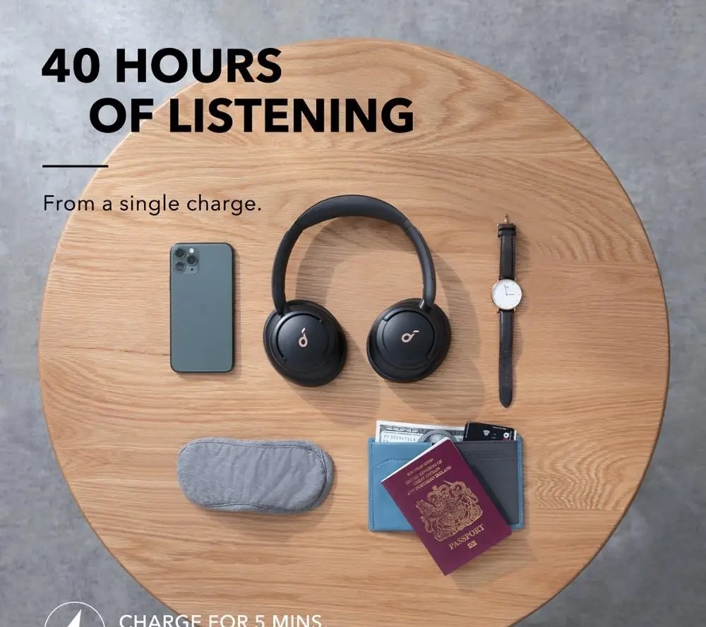 Audífonos Inalámbricos Anker Soundcore Life Q30 Bluetooth Hi-res 40H Azul