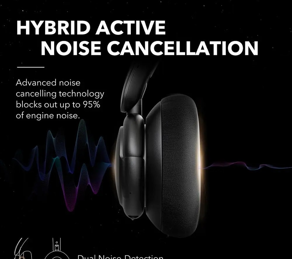 Audífonos Inalámbricos Anker Soundcore Life Q30 Bluetooth Hi-res 40H Azul
