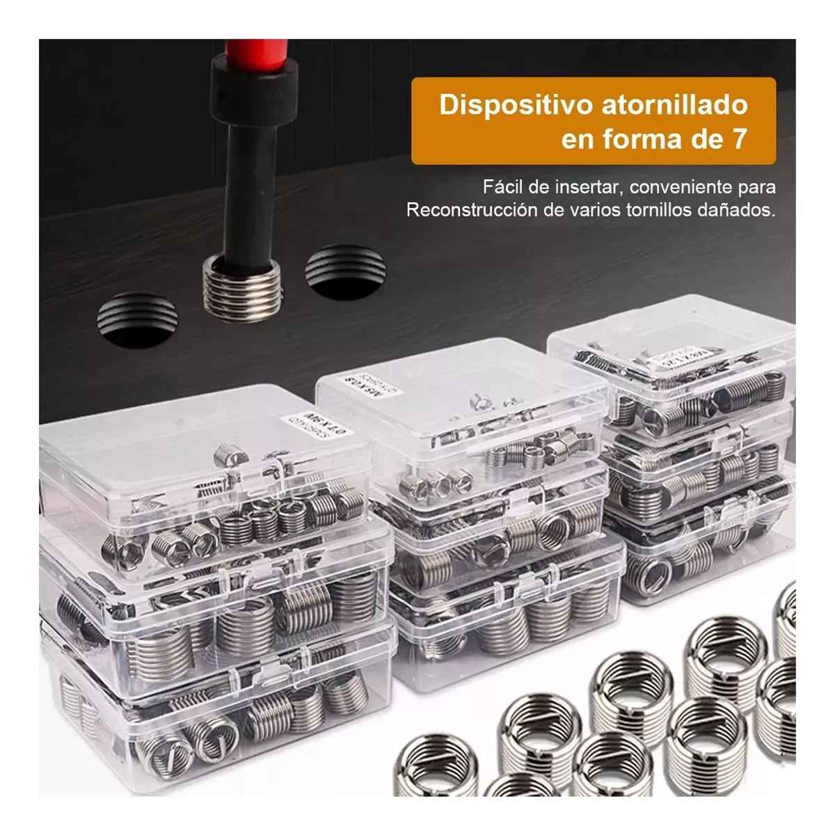 Kit Para Reparacion De Roscas Con Insertos Helicoil,262 Pcs
