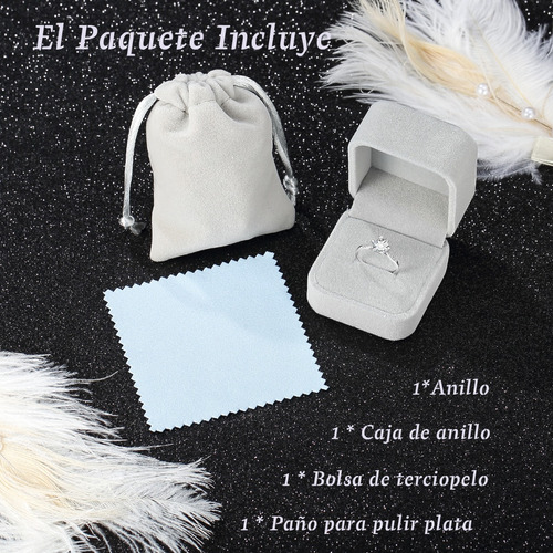 Anillo Ajustable De Plata Para Mujer,regalo Promesa Novia
