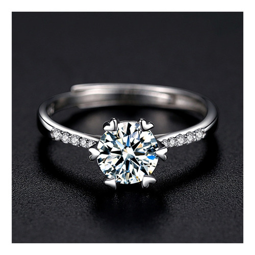 Anillo Ajustable De Plata Para Mujer,regalo Promesa Novia