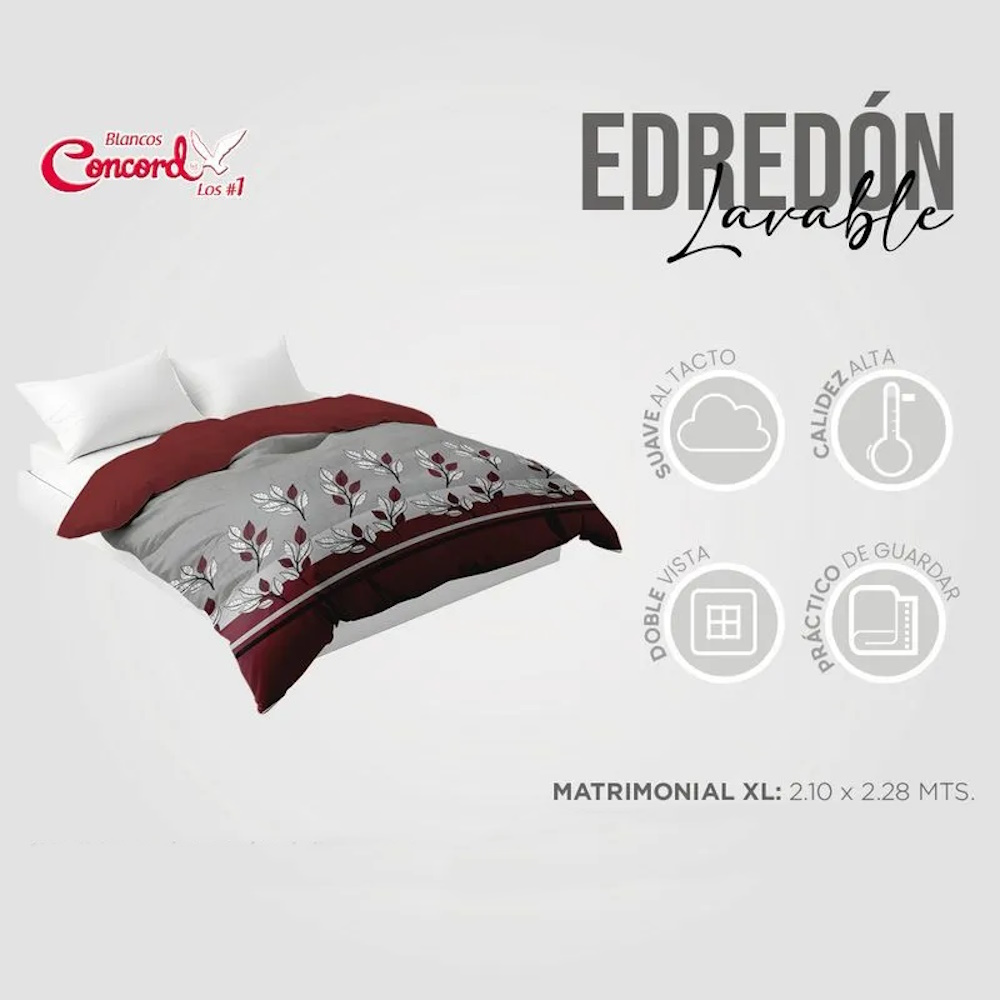 Edredon Lavable Aara Microfibra Matrimonial Concord