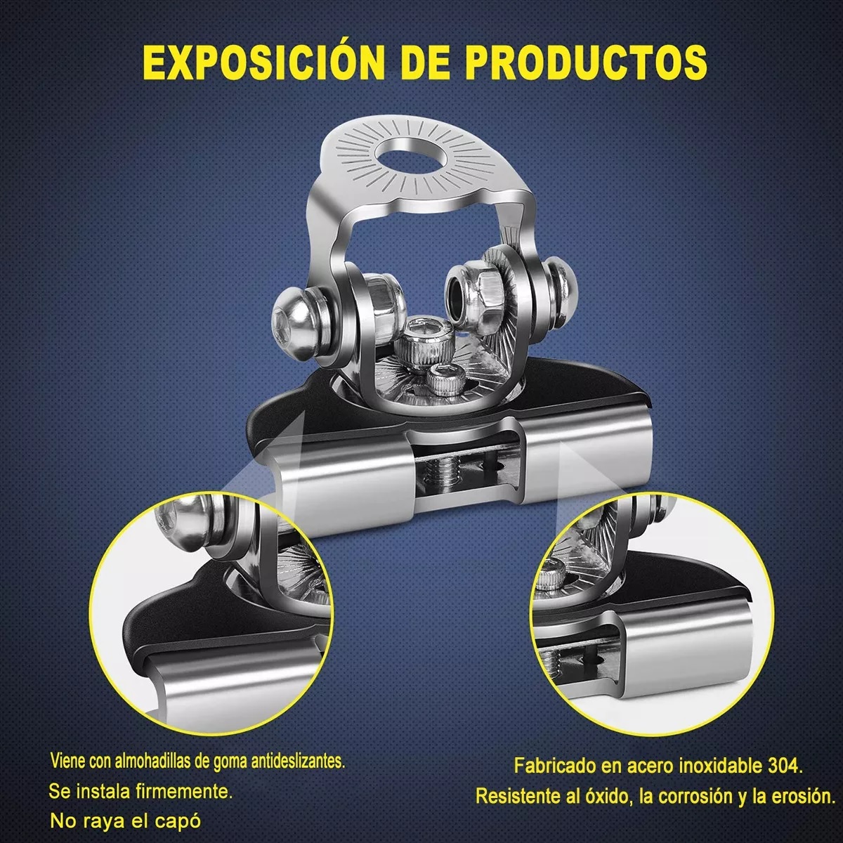 4pz Bases Faro Led Cofre Soporte Neblineros Barras Universal