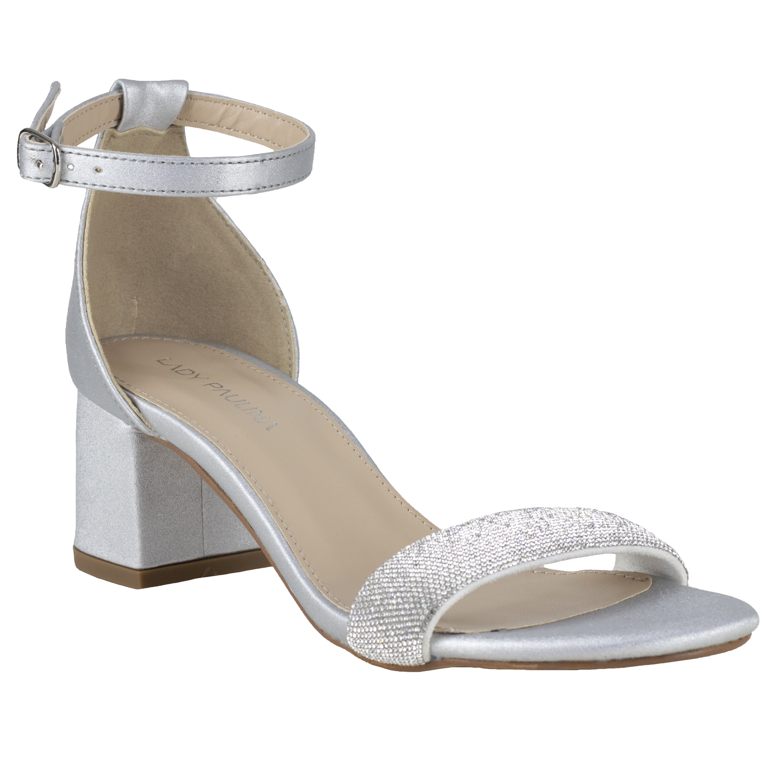 Zapatilla Semivestir Mujer Abierta Lady Paulina 21217 Plata