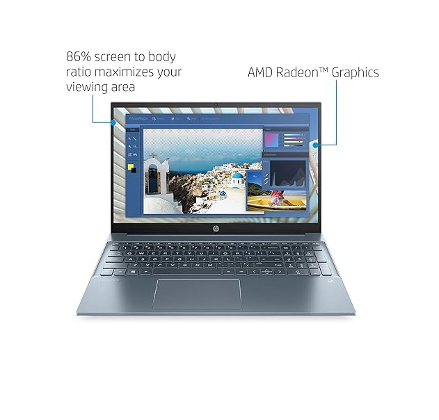Laptop Hp Pavilion 15-EH1070WM Pantalla 15.6 Pulgadas Full Hd, Procesador Amd Ryzen 7-5700U, 8 Gb Ram 512 Gb Ssd Windows 11 Home  Color Azul