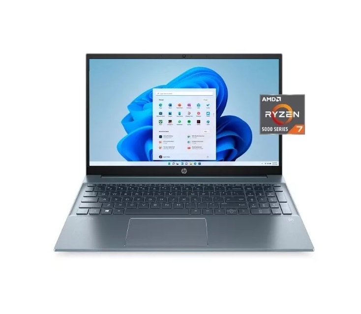 Laptop Hp Pavilion 15-EH1070WM Pantalla 15.6 Pulgadas Full Hd, Procesador Amd Ryzen 7-5700U, 8 Gb Ram 512 Gb Ssd Windows 11 Home  Color Azul