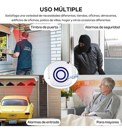 Timbre Con Sensor Movimiento Con 38 Música Para Negocios