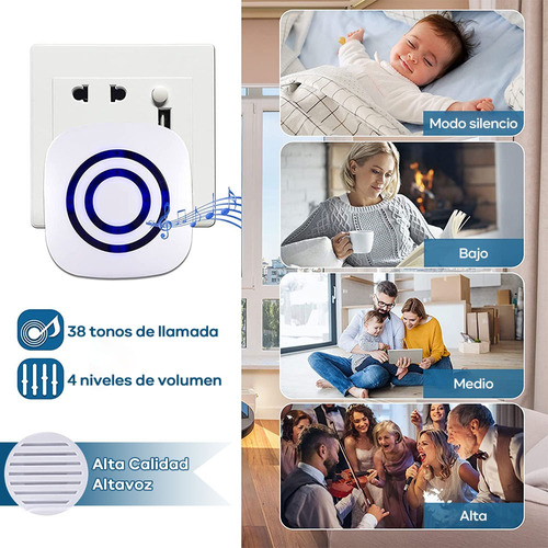 Timbre Con Sensor Movimiento Con 38 Música Para Negocios