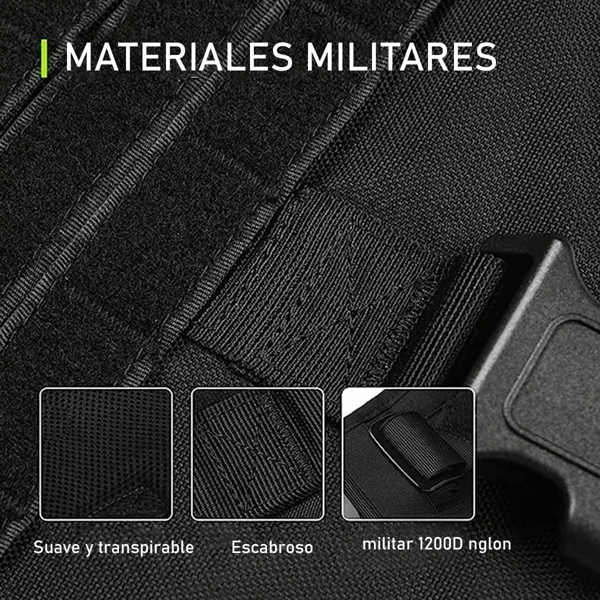 Pechera Táctica Arnés Para Perro Verde Militar Talla M