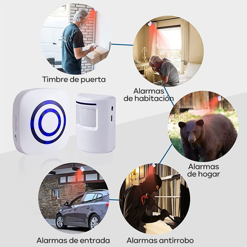 Timbre Con Sensor Movimiento Con 38 Música Para Negocios
