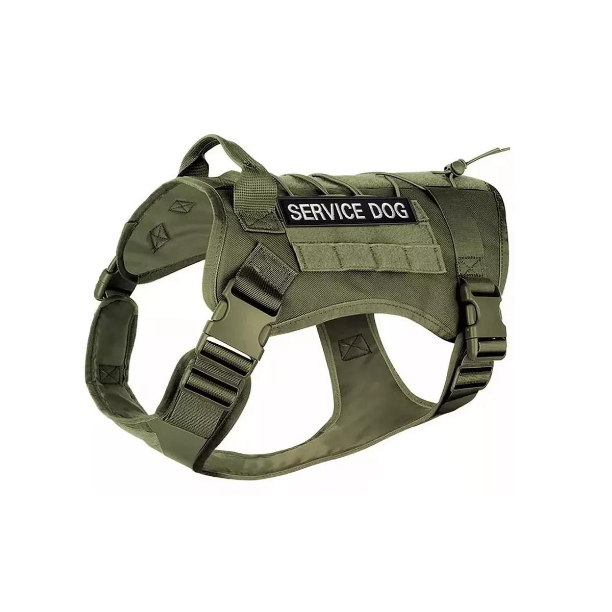 Pechera Táctica Arnés Para Perro Verde Militar Talla M