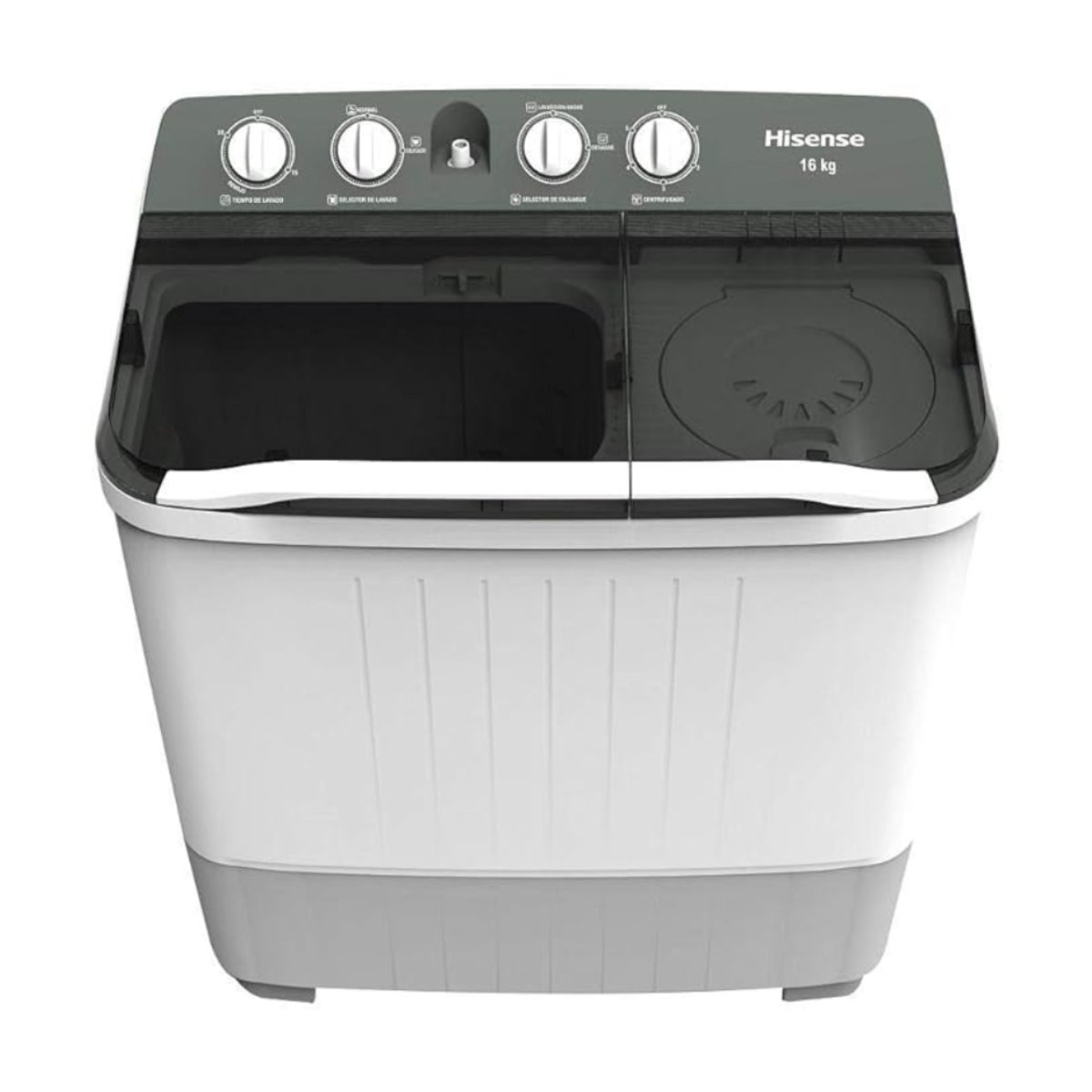 Lavadora Semiautomática de Doble Tina 16kg Hisense WSA1603P​