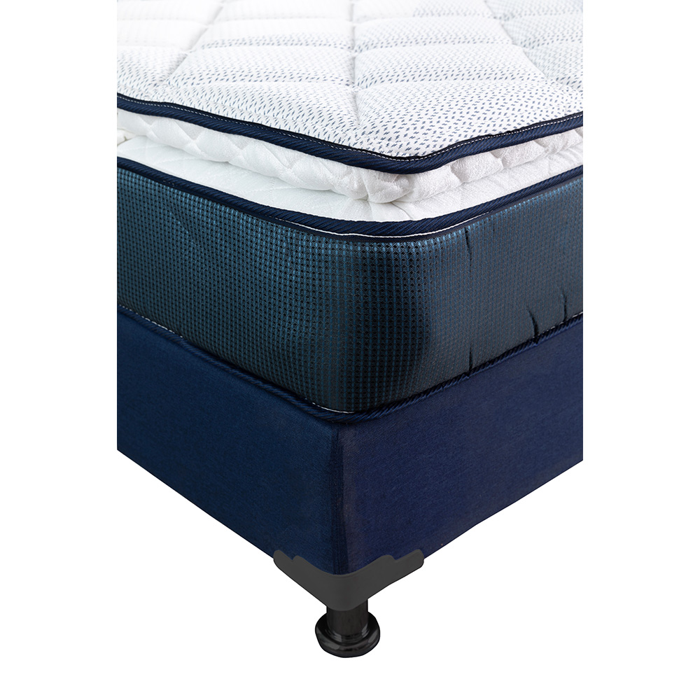 Colchon Queen Size Spring Air Monaco con Box, Almohada One, Sabanas, Protector y Edredon