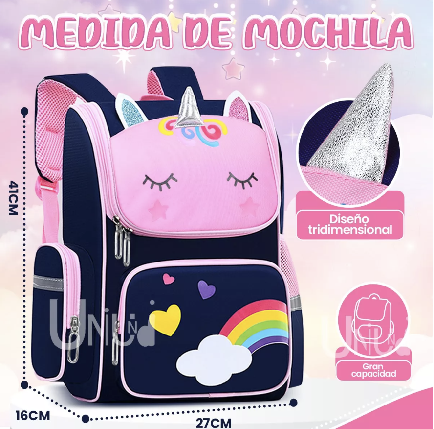 Mochila Infantil Escolar Primaria Para Niñas Grande Kawaii T