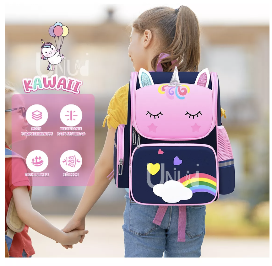 Mochila Infantil Escolar Primaria Para Niñas Grande Kawaii T