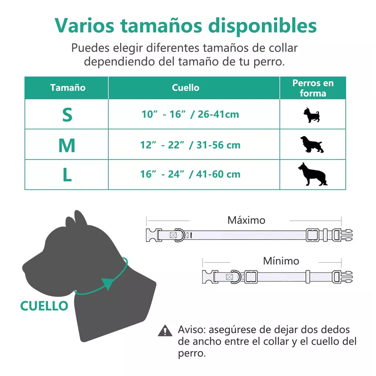 Collar Para Mascotas De Algodón Puro Transpirable Para Perro Verde Talla S