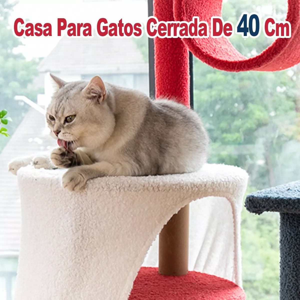 Torre Árbol Rascador Para Gato Con Casa Varios Niveles 165cm