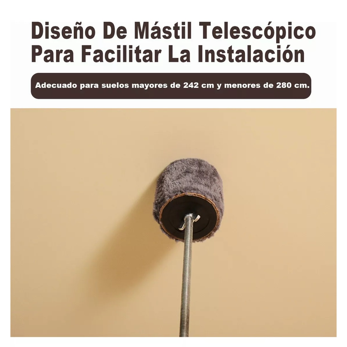 Árbol Vertical Para Gatos Con Altura Ajustable 