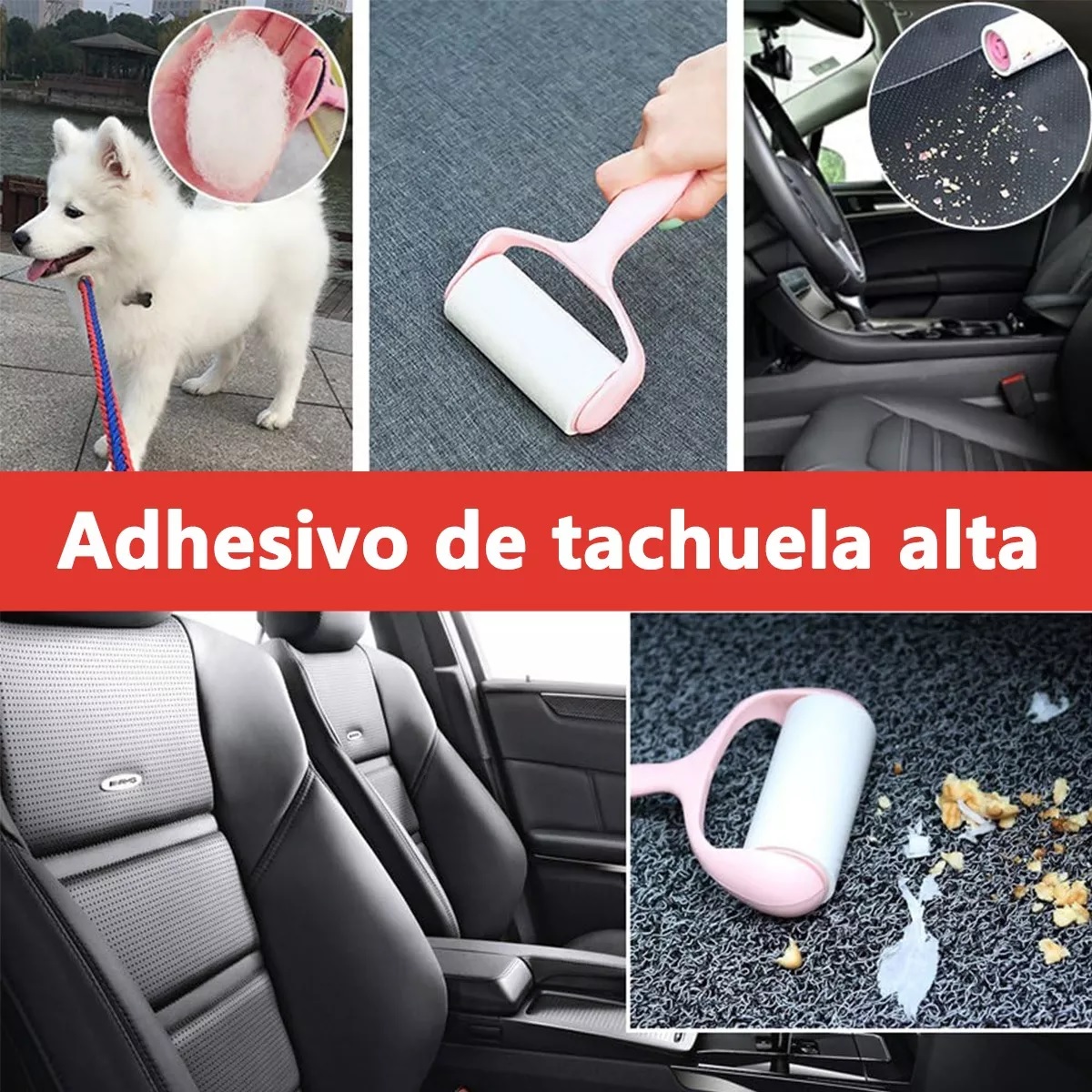 Set 8p Rodillo Quita Pelusa Y Pelo De Removedor Mascota Adhesivo