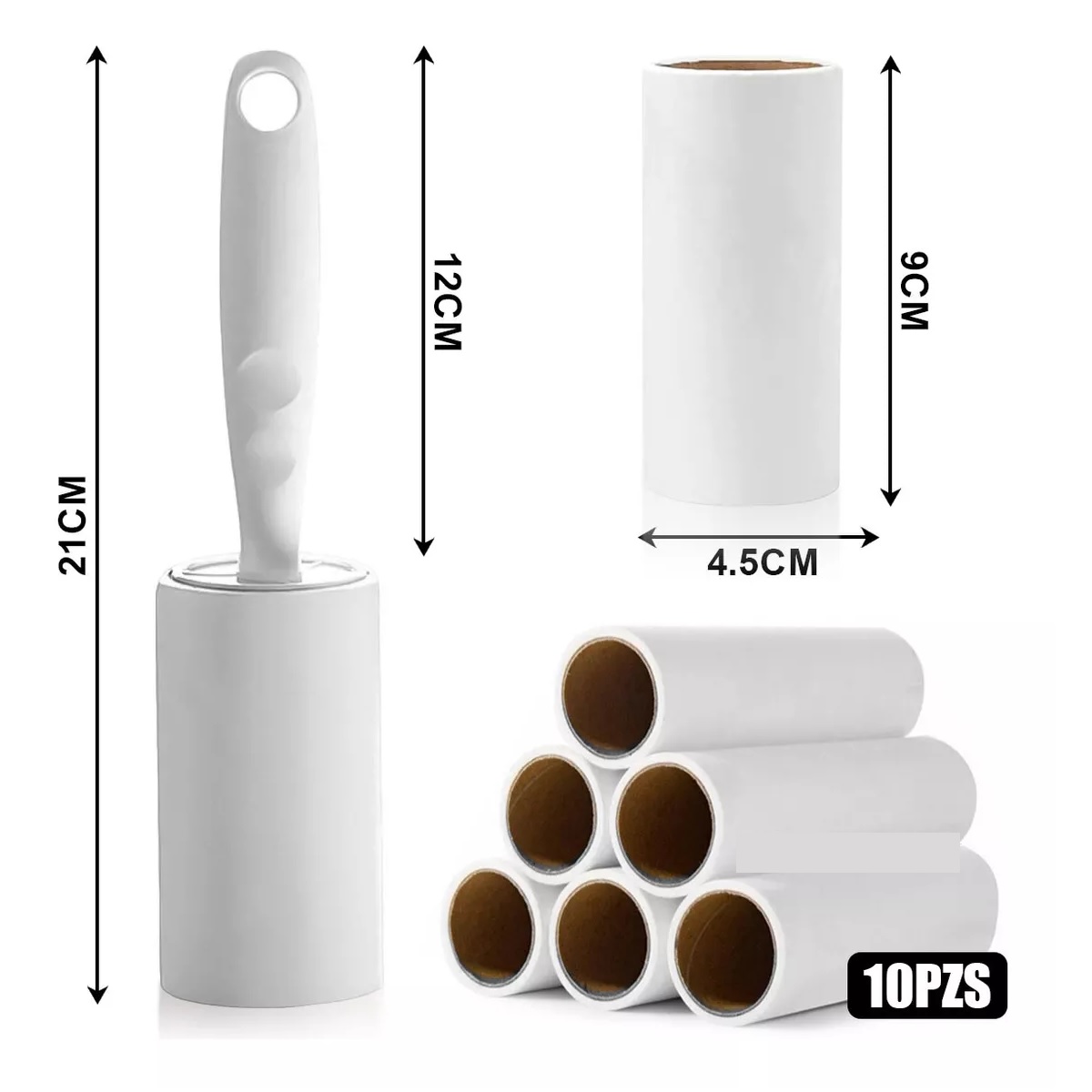 Kit 11 Rodillo Quita Pelusa Pelo Removedor Mascota Adhesivo