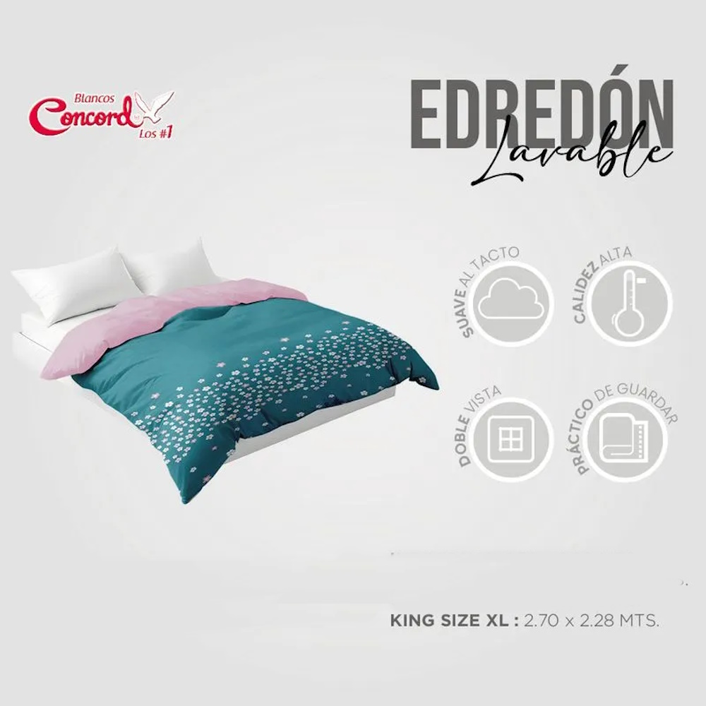 Edredón Lavable Valeryn Microfibra King Size Concord