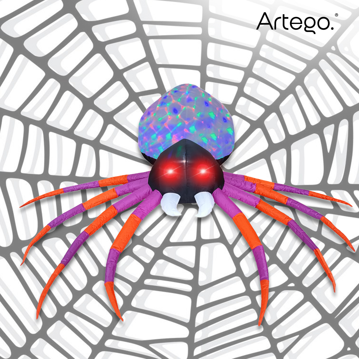 Inflable de Halloween Araña spider para exteriores multiled - 2.2m