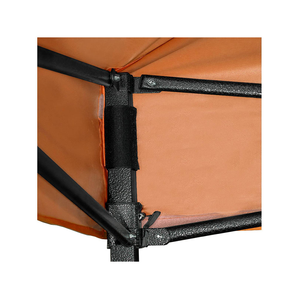 Carpa 3x3 Toldo Plegable Impermeable Lona Naranja Reforzada Jardin Exterior