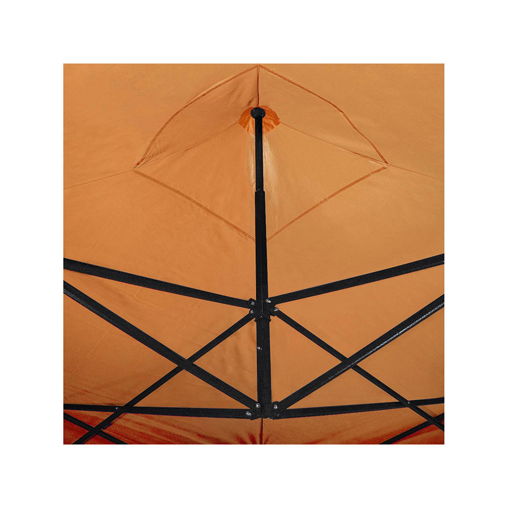 Carpa 3x3 Toldo Plegable Impermeable Lona Naranja Reforzada Jardin Exterior