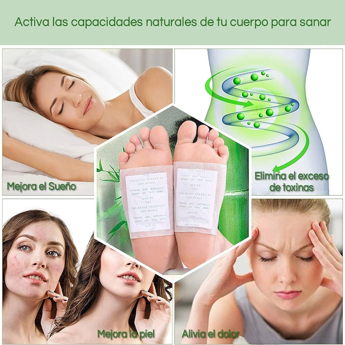 100 Parches Desintoxicantes Cuerpo Kinoki Pies