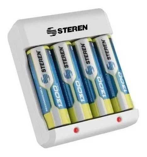 Cargador De Baterías Aa/aaa Con 4 Pilas Aa Recargable