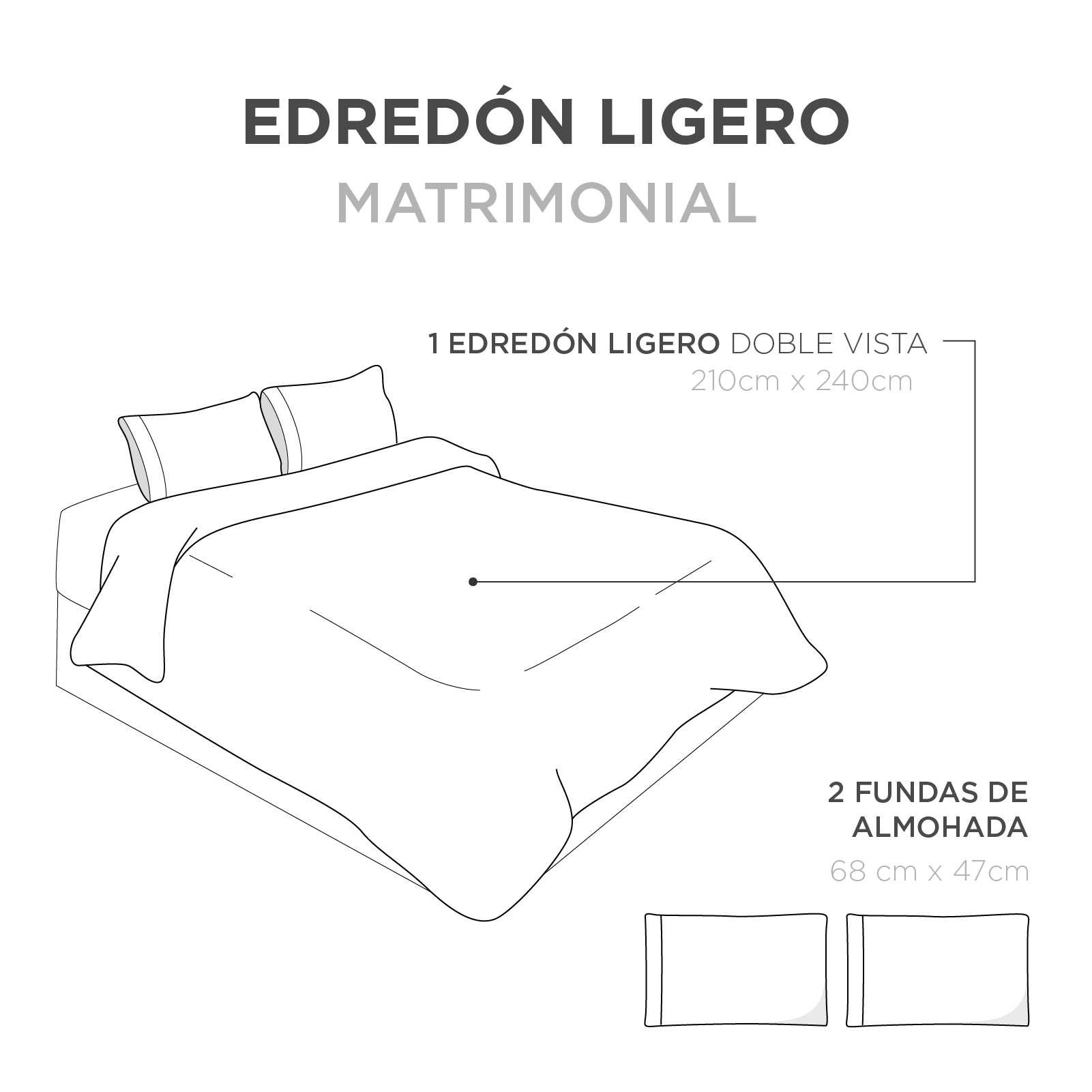 Edredón Ligero Matrimonial Tecnología Pinsónic Termo Sellado