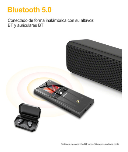 64 Gb Reproductor Musica Mp3 Mp4 Bluetooth Fm Con Altavoces