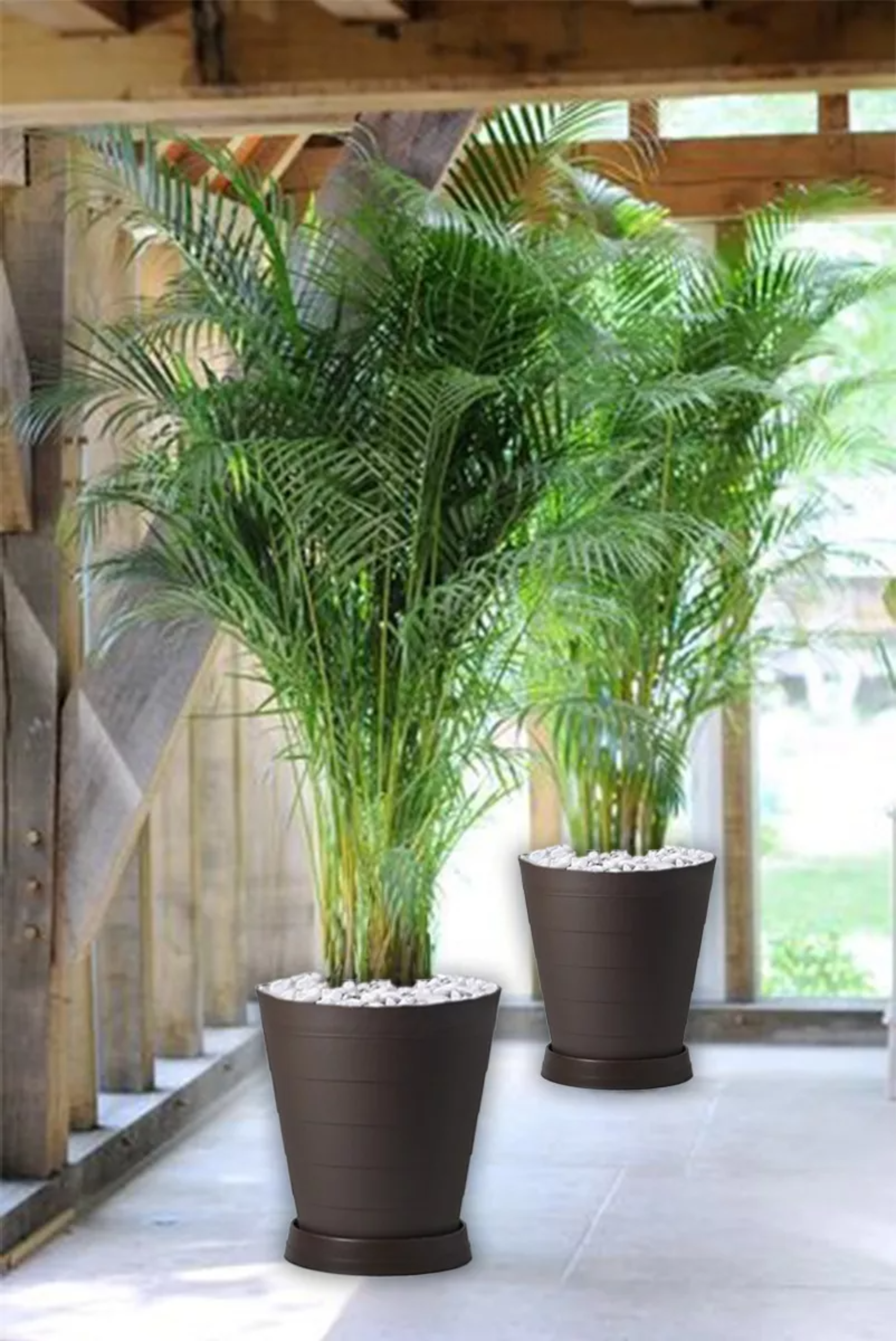 2 Macetas Grande Moderna Minimalista Interior Exterior Plato