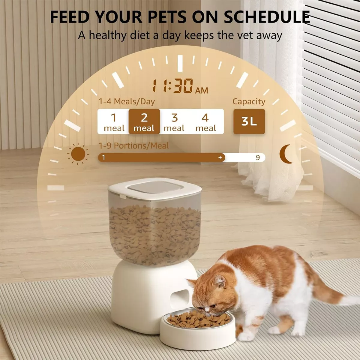 3l Wifi App Alimentador Automático Para Perros Y Gatos