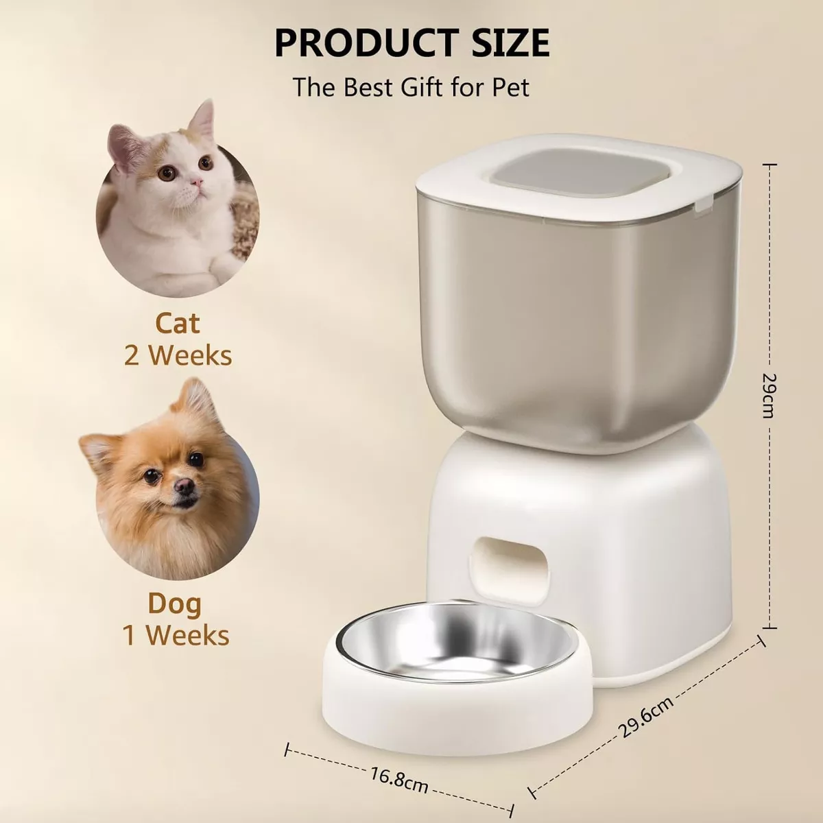 3l Wifi App Alimentador Automático Para Perros Y Gatos
