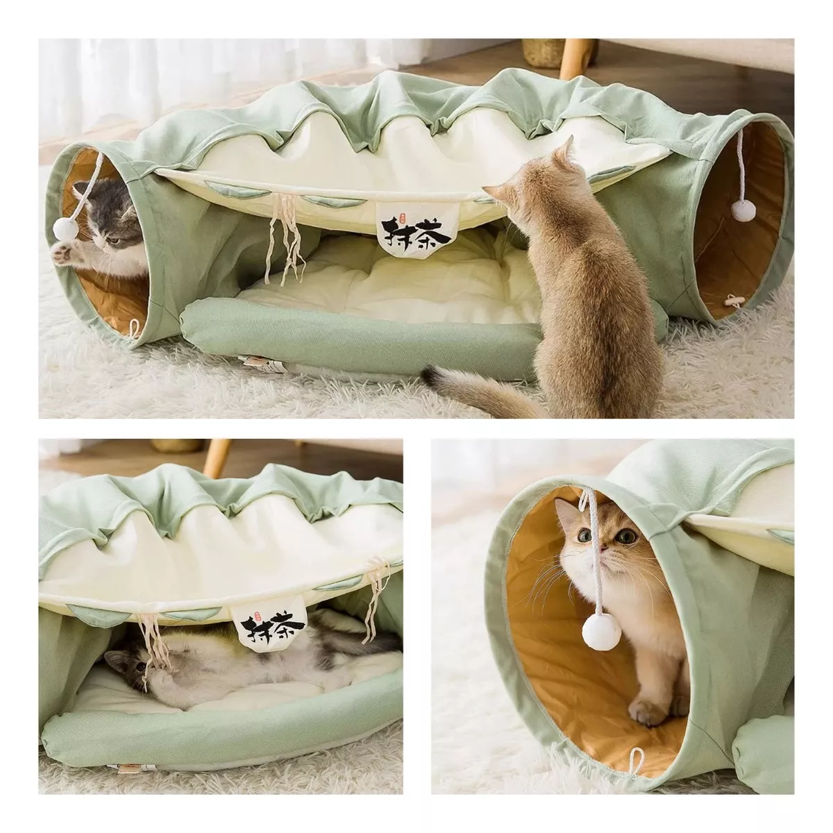 Juguete Túnel De Gato Cama Para Mascotas Duradera Y Cómoda