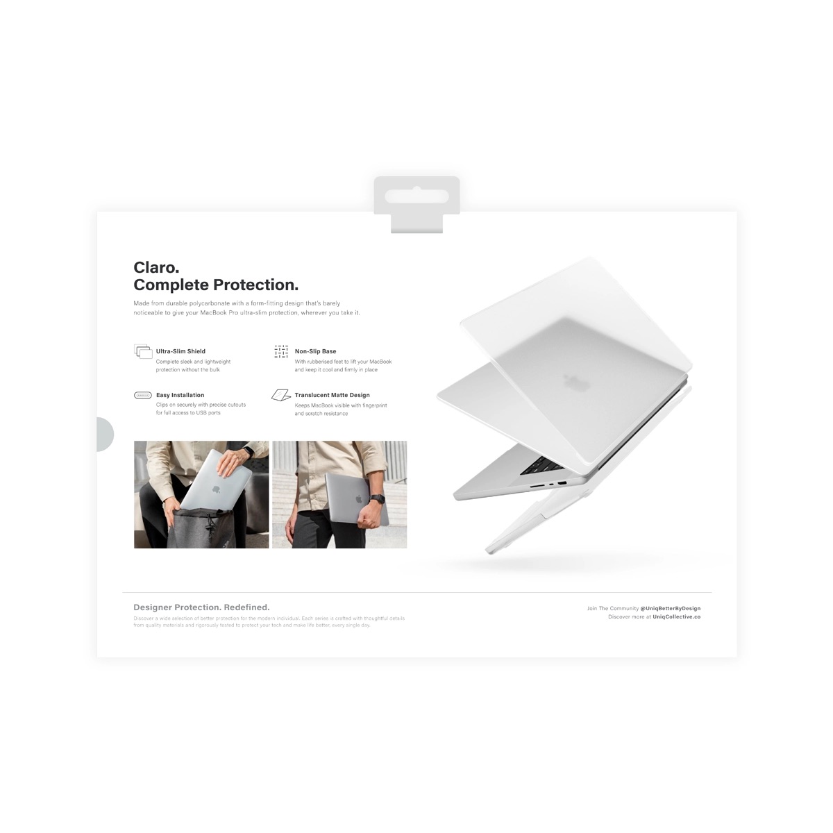 Carcasa Ultra Delgada Para Macbook Pro 2021 14 Claro Uniq